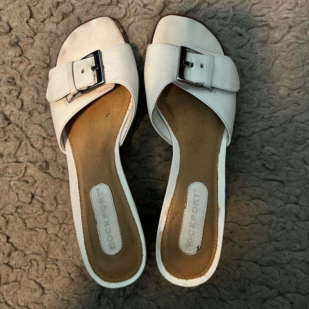 White kitten heels